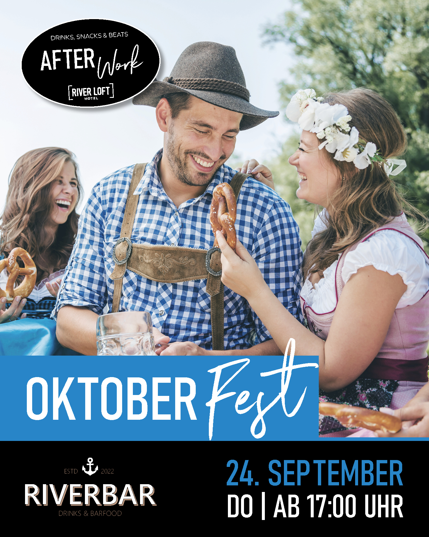 Advertisement for an after-work event scheduled for September 24 with an Oktoberfest theme, starting at 5:00 p.m.